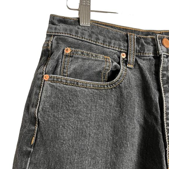 WeWoreWhat Dani Washed Black Modern Boyfriend High Rise Jeans Size 28 - Picture 6 of 11